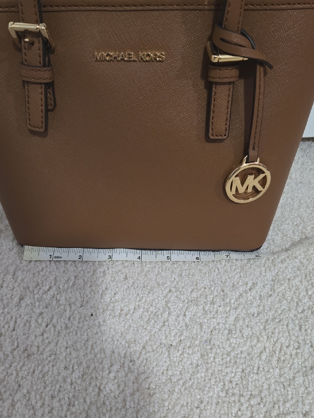 Michael Kors Brown Jet Set Small Top-Handle Tote - Picture 10 of 11